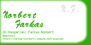 norbert farkas business card